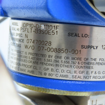 Foxboro IDP10-DF1B01F 12.5-42VDC Differential Pressure Transmitter 7-1/2" Flange
