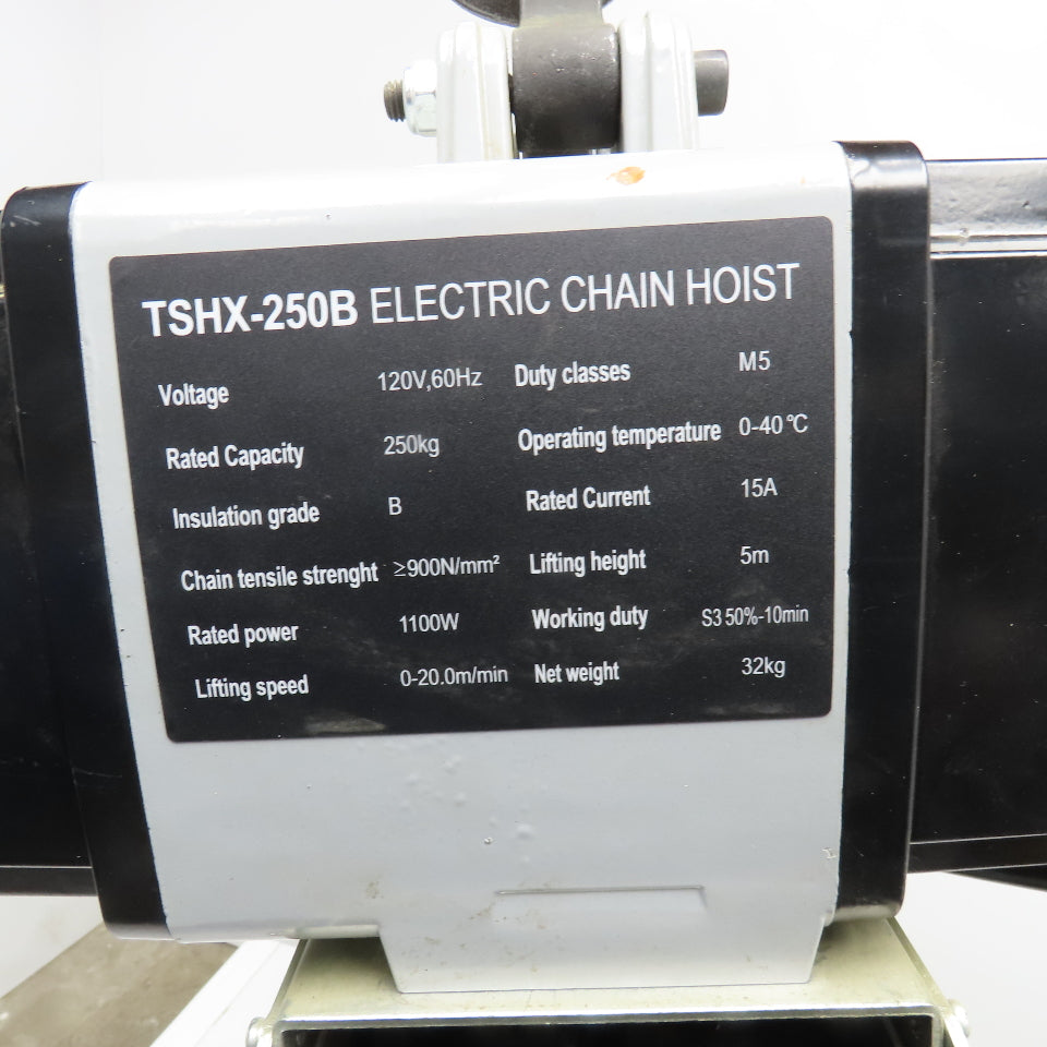 Stark TSHX-250B 550Lbs Capacity Ergonomic Lifting Chain Hoist 110V 1Ph