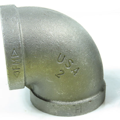 Ward 2" NPT Class 160 Black Pipe Elbow 90° Lot Of 2 USA