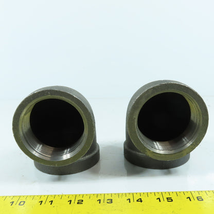 Ward 2" NPT Class 160 Black Pipe Elbow 90° Lot Of 2 USA