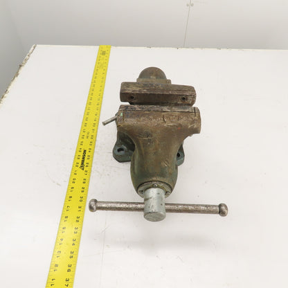 Wilton 1760 6" x 6-1/2" Open Swivel Base Bench Mount Bullet Vise 5/96 USA