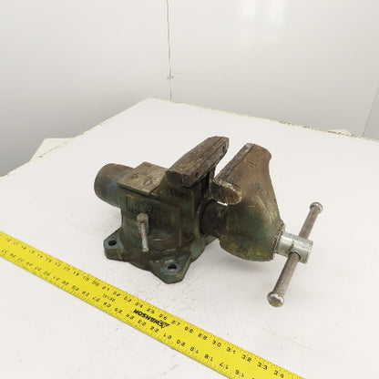 Wilton 1760 6" x 6-1/2" Open Swivel Base Bench Mount Bullet Vise 5/96 USA