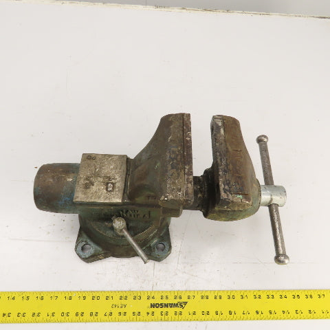 Wilton 1760 6" x 6-1/2" Open Swivel Base Bench Mount Bullet Vise 5/96 USA