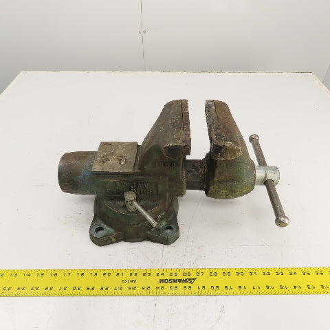 Wilton 1760 6" x 6-1/2" Open Swivel Base Bench Mount Bullet Vise 5/96 USA