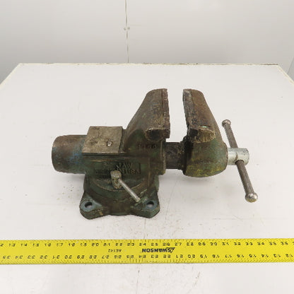 Wilton 1760 6" x 6-1/2" Open Swivel Base Bench Mount Bullet Vise 5/96 USA