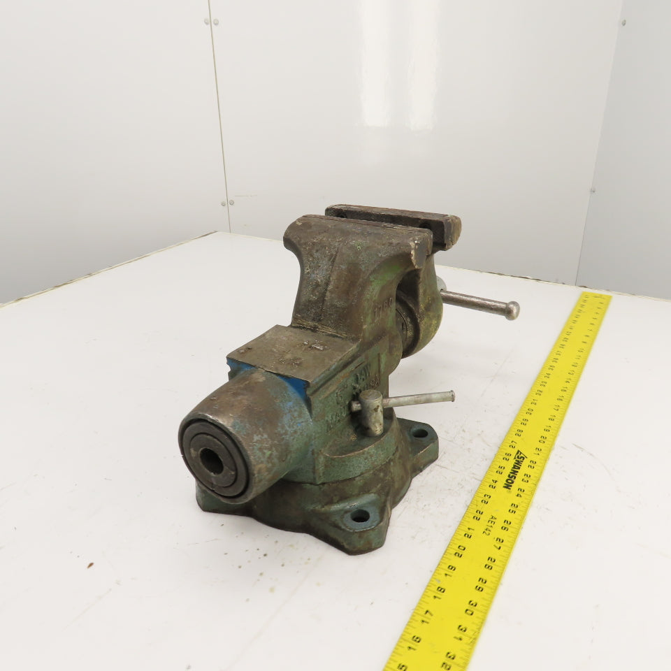 Wilton 1760 6" x 6-1/2" Open Swivel Base Bench Mount Bullet Vise 5/96 USA