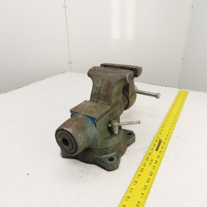 Wilton 1760 6" x 6-1/2" Open Swivel Base Bench Mount Bullet Vise 5/96 USA