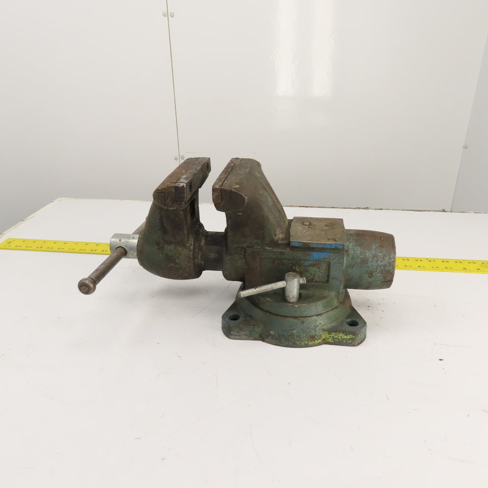 Wilton 1760 6" x 6-1/2" Open Swivel Base Bench Mount Bullet Vise 5/96 USA