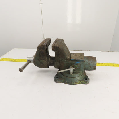 Wilton 1760 6" x 6-1/2" Open Swivel Base Bench Mount Bullet Vise 5/96 USA