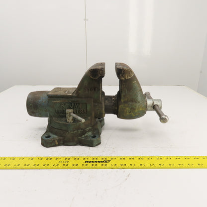 Wilton 1760 6" x 6-1/2" Open Swivel Base Bench Mount Bullet Vise 5/96 USA