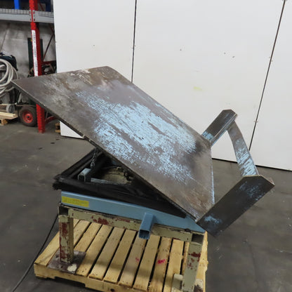 Air Float T-4F 2 Ton 48" x 56" Ergonomic Tote Box Unloader Air Bag Tilt Table