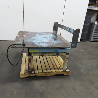 Air Float T-4F 2 Ton 48" x 56" Ergonomic Tote Box Unloader Air Bag Tilt Table