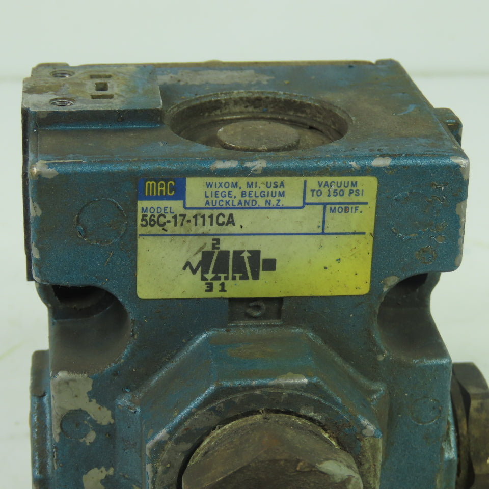 Mac 56C-17-111CA Solenoid Valve 150PSI 3/4" NPT