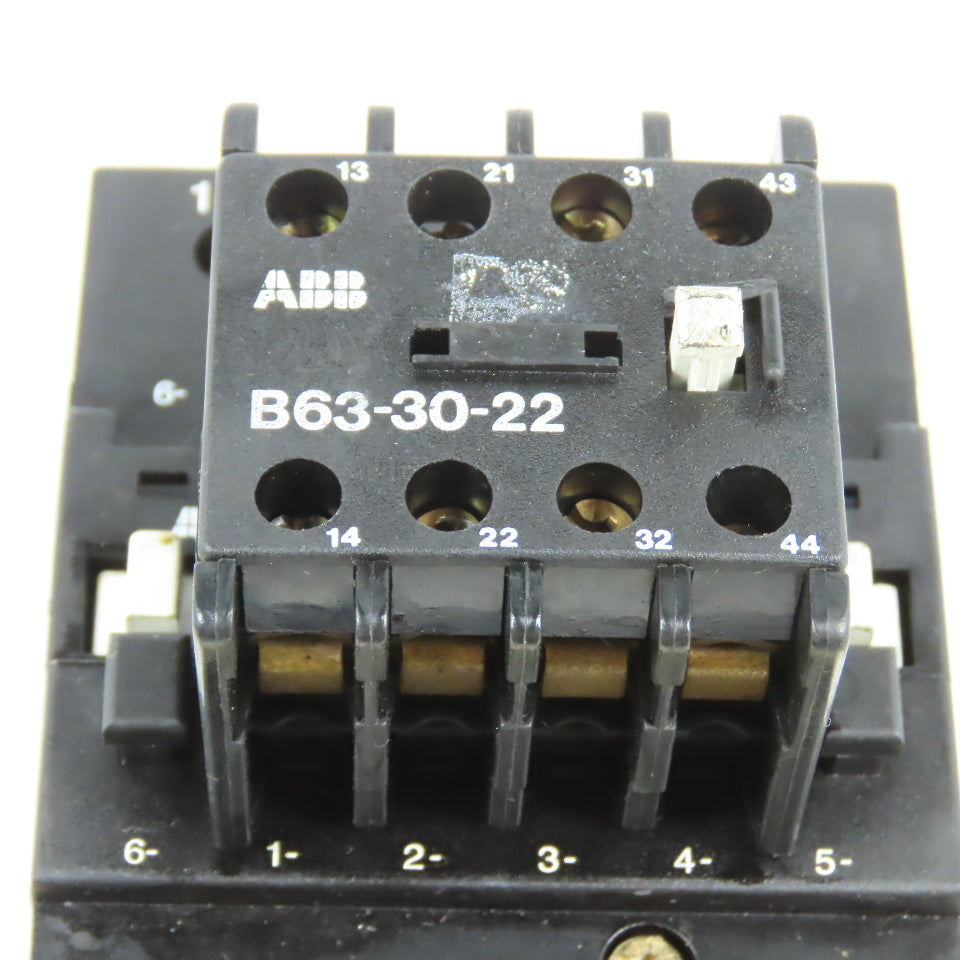 ABB B63 B63-30-22 85A 60HP 600VAC Max Power Contactor 115V Coil