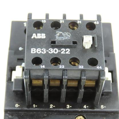 ABB B63 B63-30-22 85A 60HP 600VAC Max Power Contactor 115V Coil