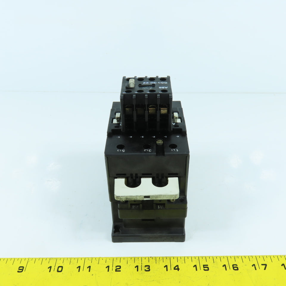 ABB B63 B63-30-22 85A 60HP 600VAC Max Power Contactor 115V Coil