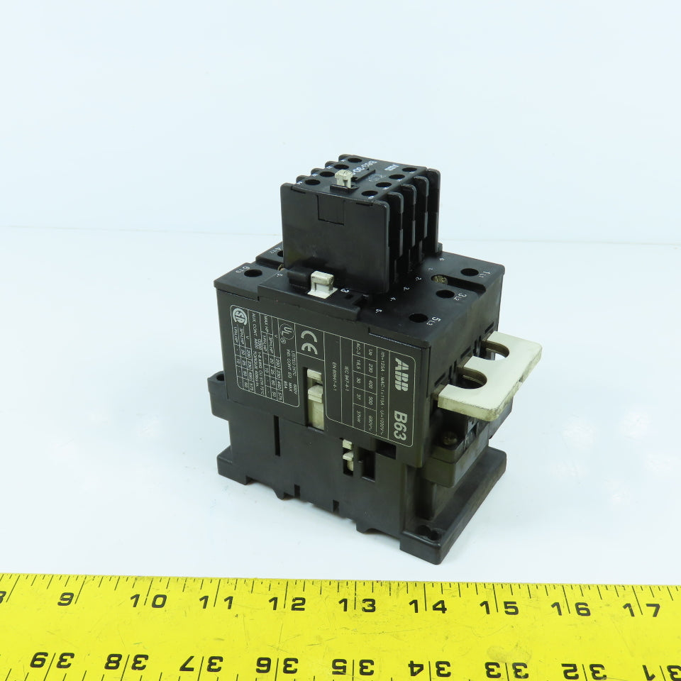 ABB B63 B63-30-22 85A 60HP 600VAC Max Power Contactor 115V Coil