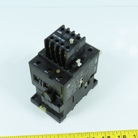 ABB B63 B63-30-22 85A 60HP 600VAC Max Power Contactor 115V Coil