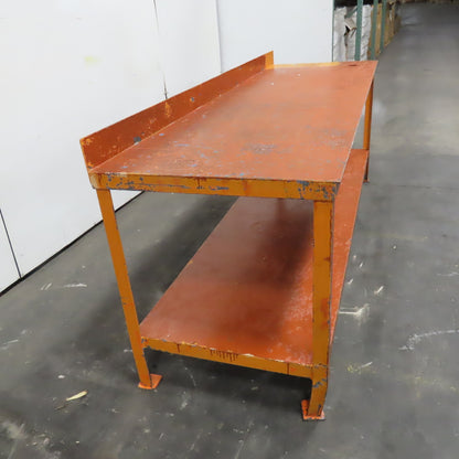 96" x 30" x 35" Tall Steel Work Bench Shop Garage Assembly Table W/ Shelf