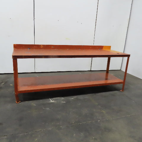 96" x 30" x 35" Tall Steel Work Bench Shop Garage Assembly Table W/ Shelf