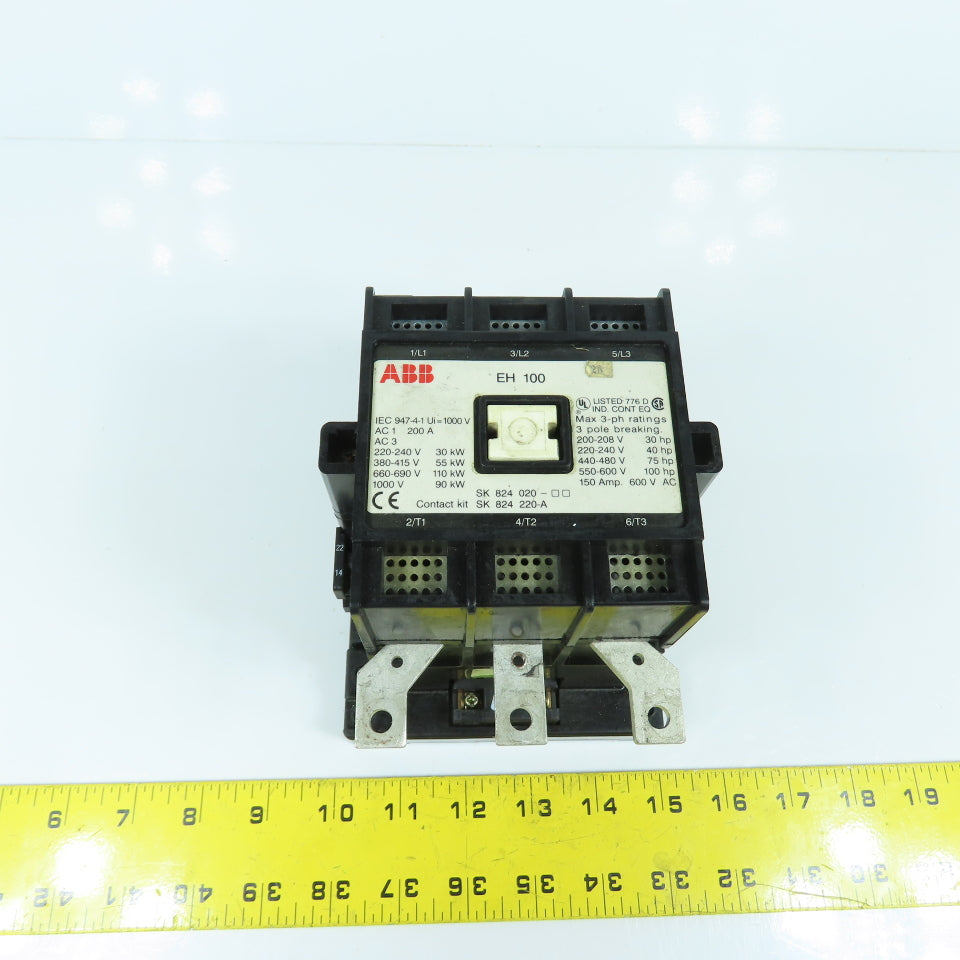 ABB EH100 150A 100HP 600VAC Max Power Contactor