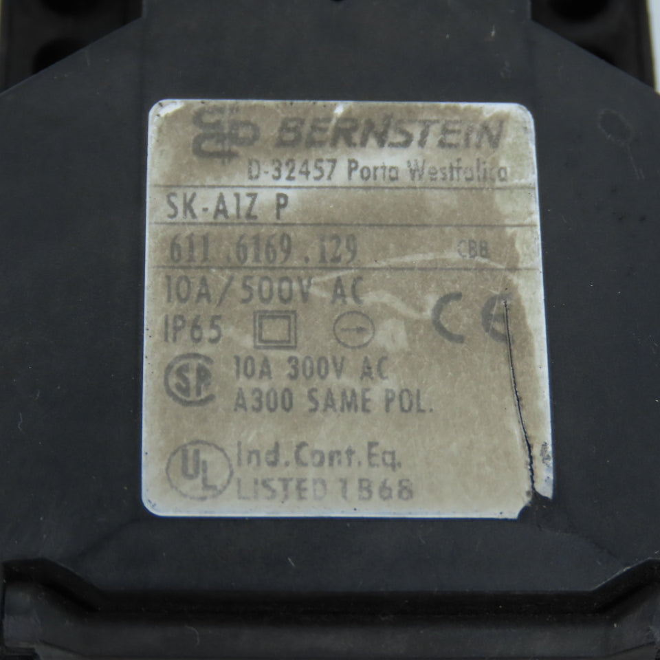 Bernstein 611.6169.129 10A 500V Safety Interlock Switch (No Key)
