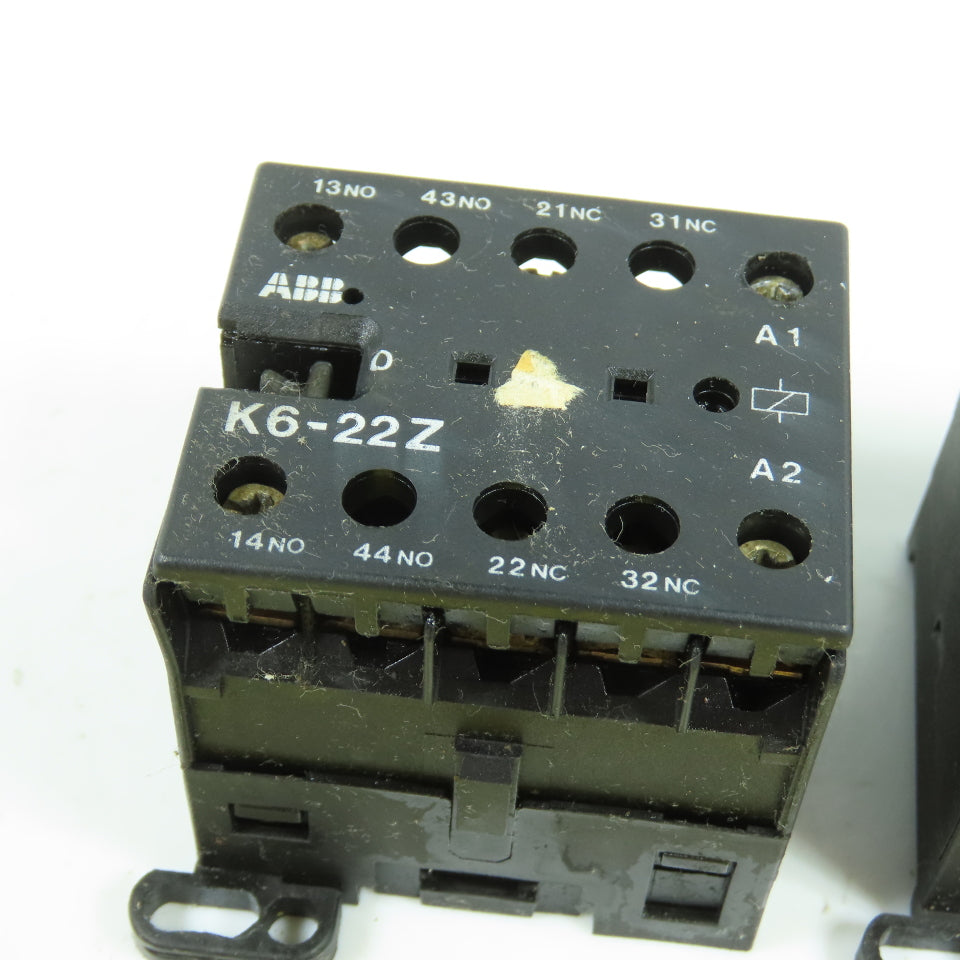 ABB K6-22Z Mini Contactor Relay 5A 300VAC Lot Of 2