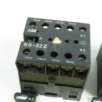 ABB K6-22Z Mini Contactor Relay 5A 300VAC Lot Of 2