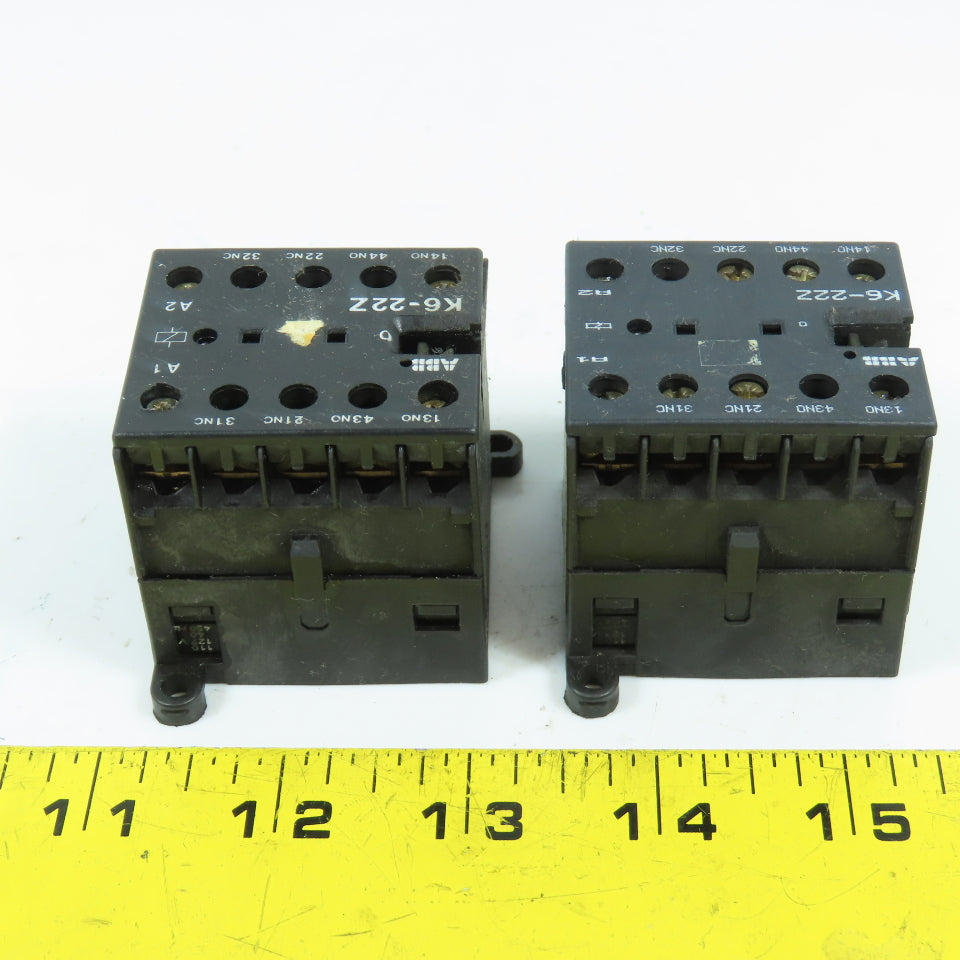 ABB K6-22Z Mini Contactor Relay 5A 300VAC Lot Of 2