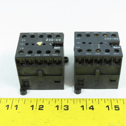 ABB K6-22Z Mini Contactor Relay 5A 300VAC Lot Of 2