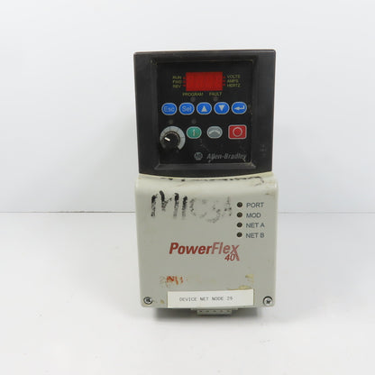 Allen Bradley 22B-D6P0N104 Ser A PowerFLex 40 2.2kW/3HP AC Drive 0-460V 3PH
