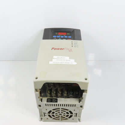 Allen Bradley 22B-D017N04 Ser A PowerFlex 40 7.5kW/10HP AC Drive 0-460V 3PH