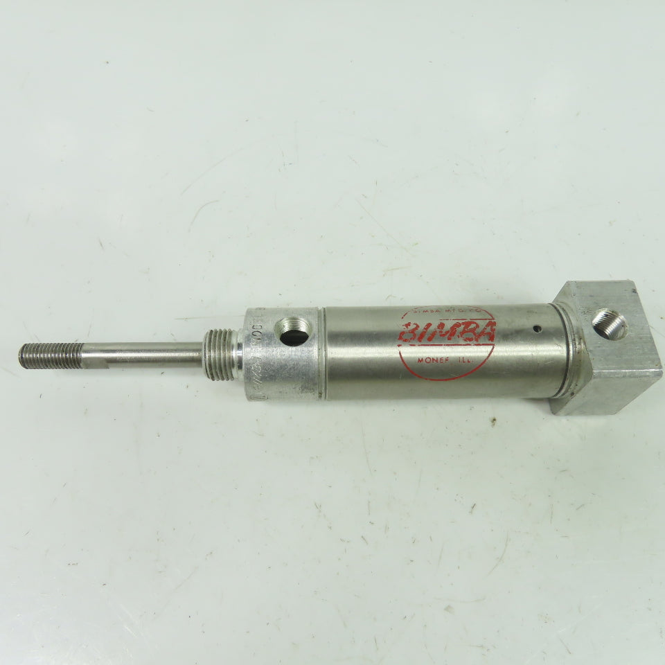 Bimba BR-091-R Reverse Acting Pneumatic Cylinder 1-1/16" Bore 1" Stroke