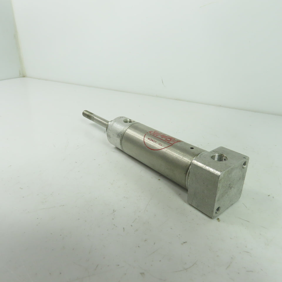 Bimba BR-091-R Reverse Acting Pneumatic Cylinder 1-1/16" Bore 1" Stroke