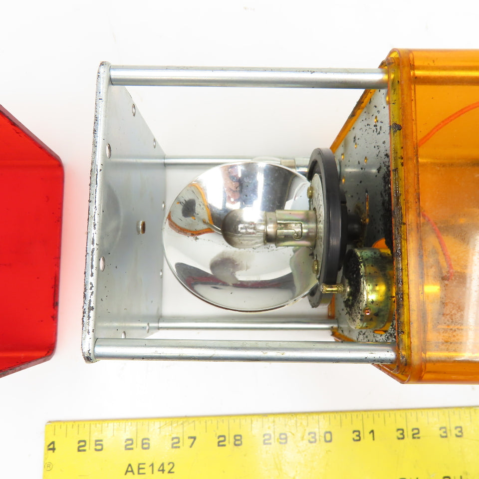 Sasaki Electric Patlite Cube Tower 100VAC 7W 3 Color Rotating Signal Light Tower