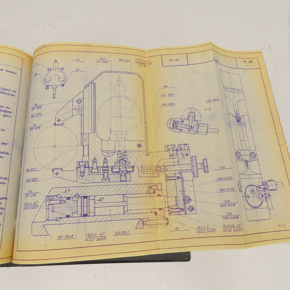 MSZ Hungary KP100-1 French Only Instruction Manual Cylindrical Grinding Machine