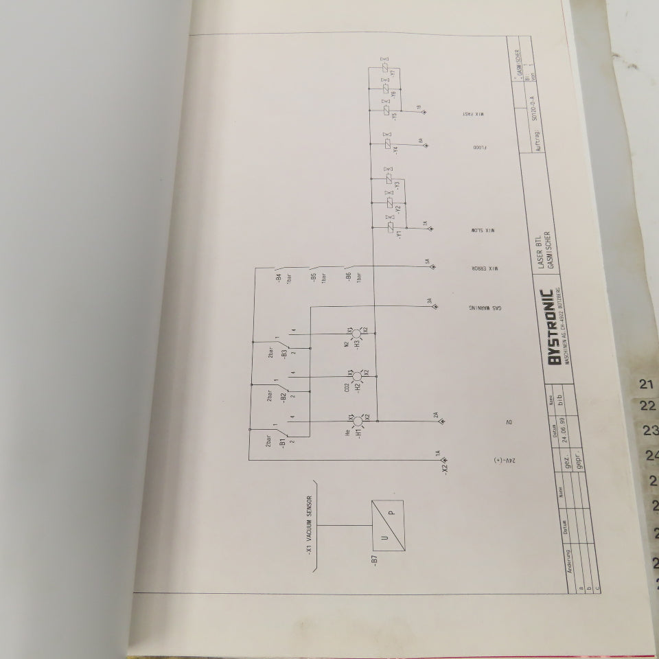 Bystronic Byspeed 3015-2 BTL 4000 Resonator Electrical Mechanical Prints
