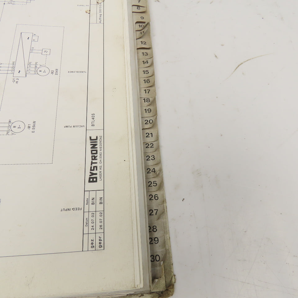 Bystronic Byspeed 3015-2 BTL 4000 Resonator Electrical Mechanical Prints