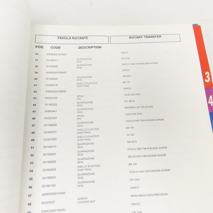 Sinico TR30/2-160 TOP1000CNC Owners Users Manual Parts Guide