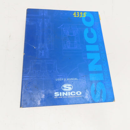 Sinico TR30/2-160 TOP1000CNC Owners Users Manual Parts Guide