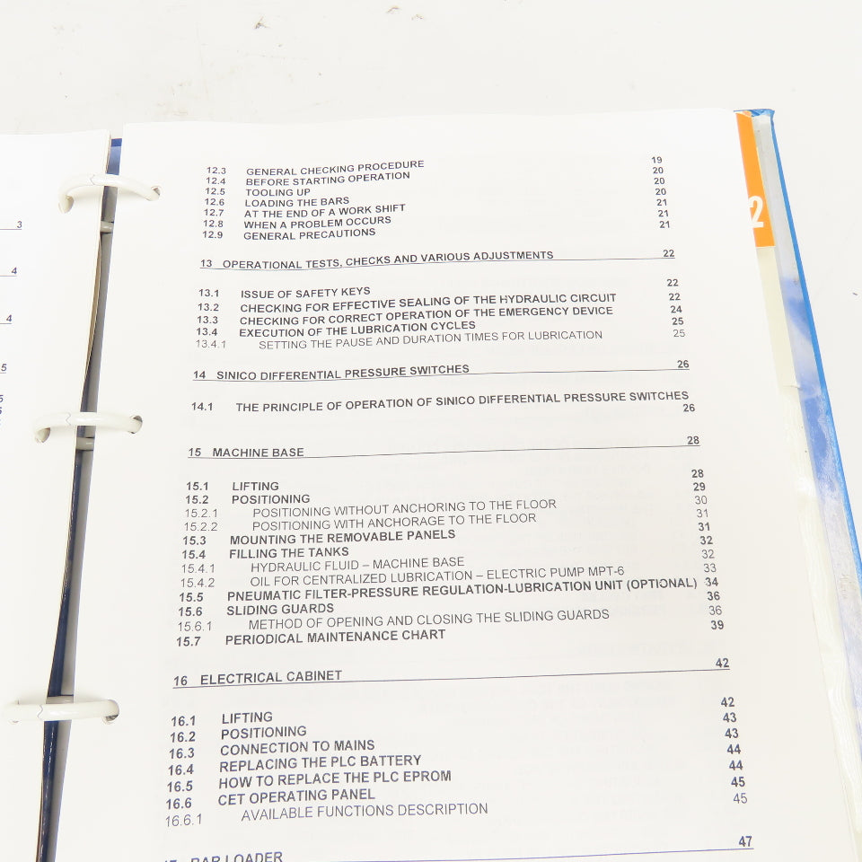 Sinico Sin-O-Matic TR60/4-350-MD Owners User And Maintenance Manual