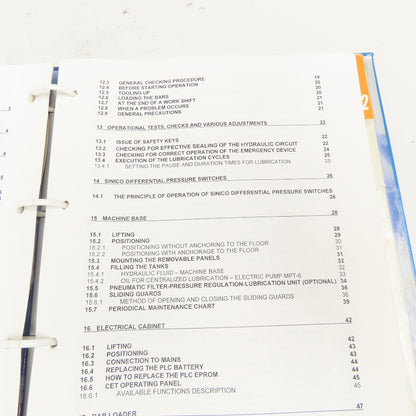 Sinico Sin-O-Matic TR60/4-350-MD Owners User And Maintenance Manual