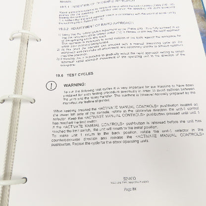 Sinico Sin-O-Matic TR60/4-2-350 User And Maintenance Manual