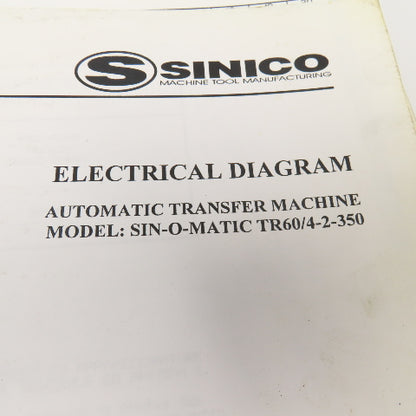 Sinico Sin-O-Matic TR60/4-2-350 Electrical Diagram Automatic Transfer Machine
