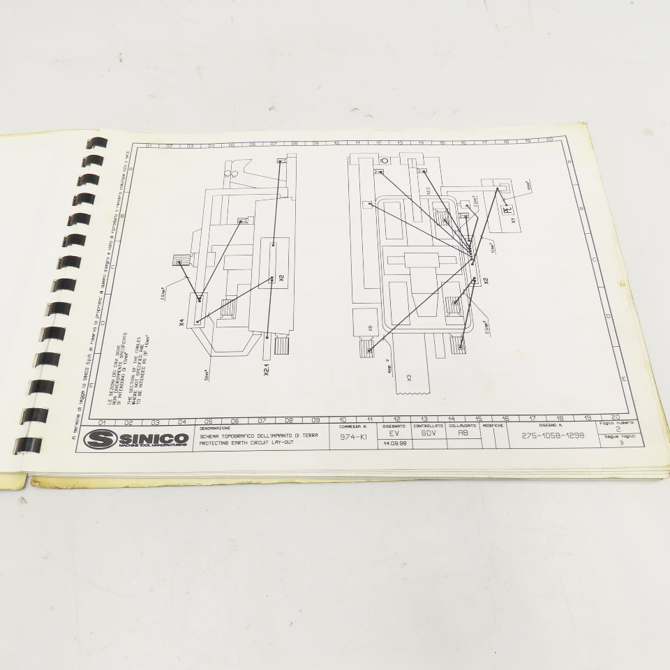 Sinico Sin-O-Matic TR60/4-2-350 Electrical Diagram Automatic Transfer Machine