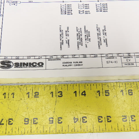 Sinico Sin-O-Matic TR60/4-2-350 Electrical Diagram Automatic Transfer Machine