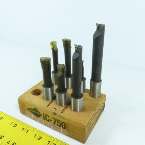 Borite IC-750 IB 7PC Right Hand Steel Boring Bar Set 3/4" Shanks Lot Of 7