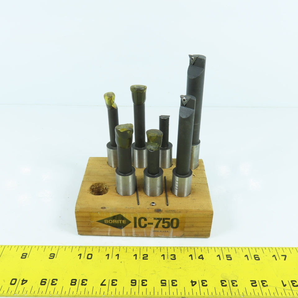 Borite IC-750 IB 7PC Right Hand Steel Boring Bar Set 3/4" Shanks Lot Of 7