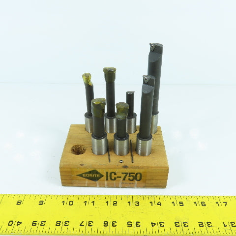 Borite IC-750 IB 7PC Right Hand Steel Boring Bar Set 3/4" Shanks Lot Of 7