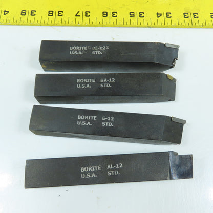 Borite BICT-12 3/4" Shank Indexable Insert Tool Bit BL-12 BR-12 E-12 AL-12 Set/4